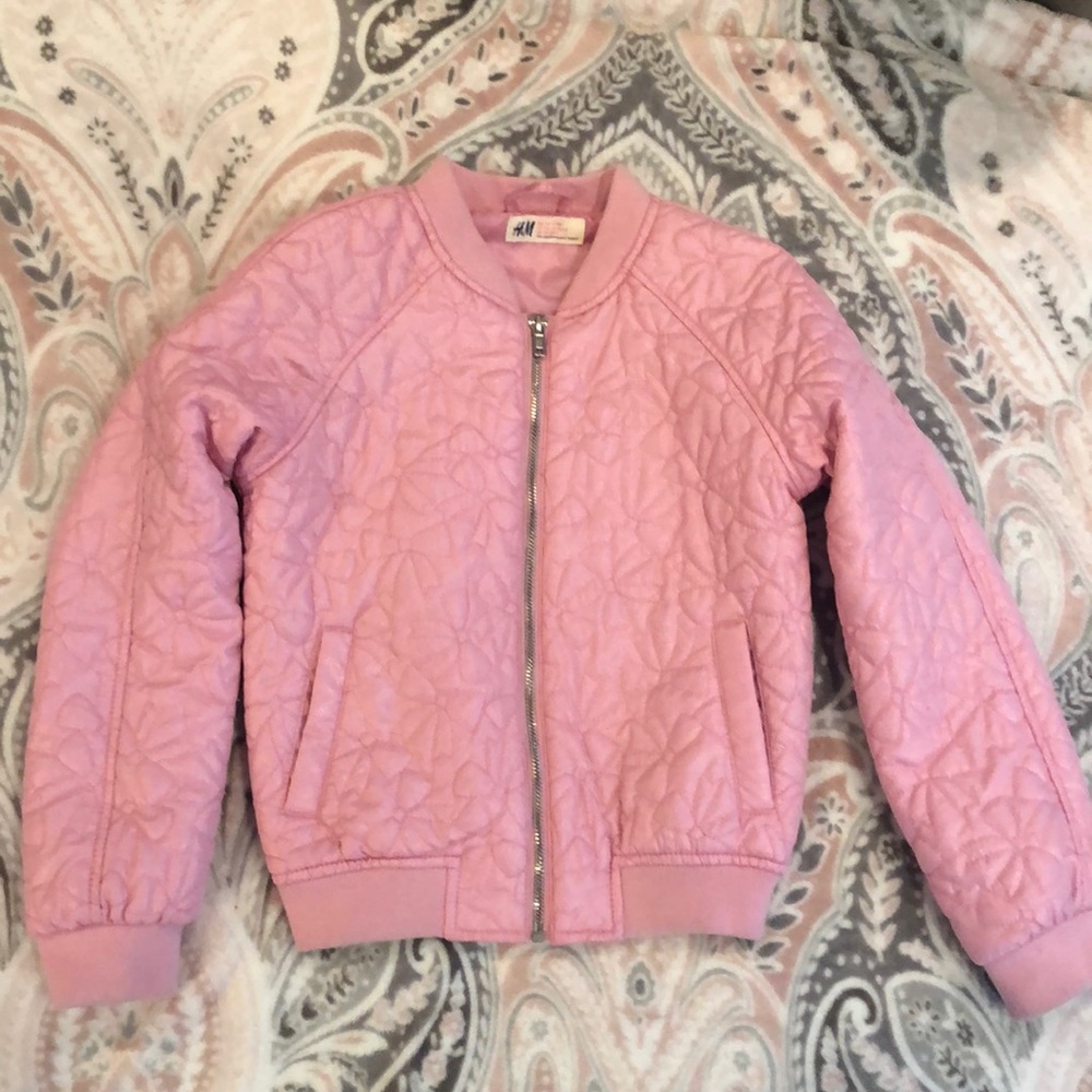 Girls Pink Bomber Jacket